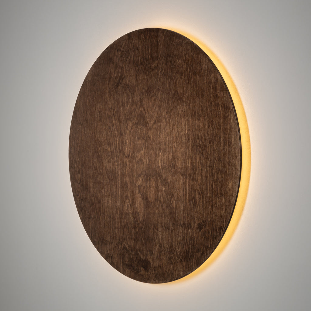Nowodvorski Kinkiet RING TIMBER LED XL 16W 50/60Hz - Sklejka - Ciemne drewno