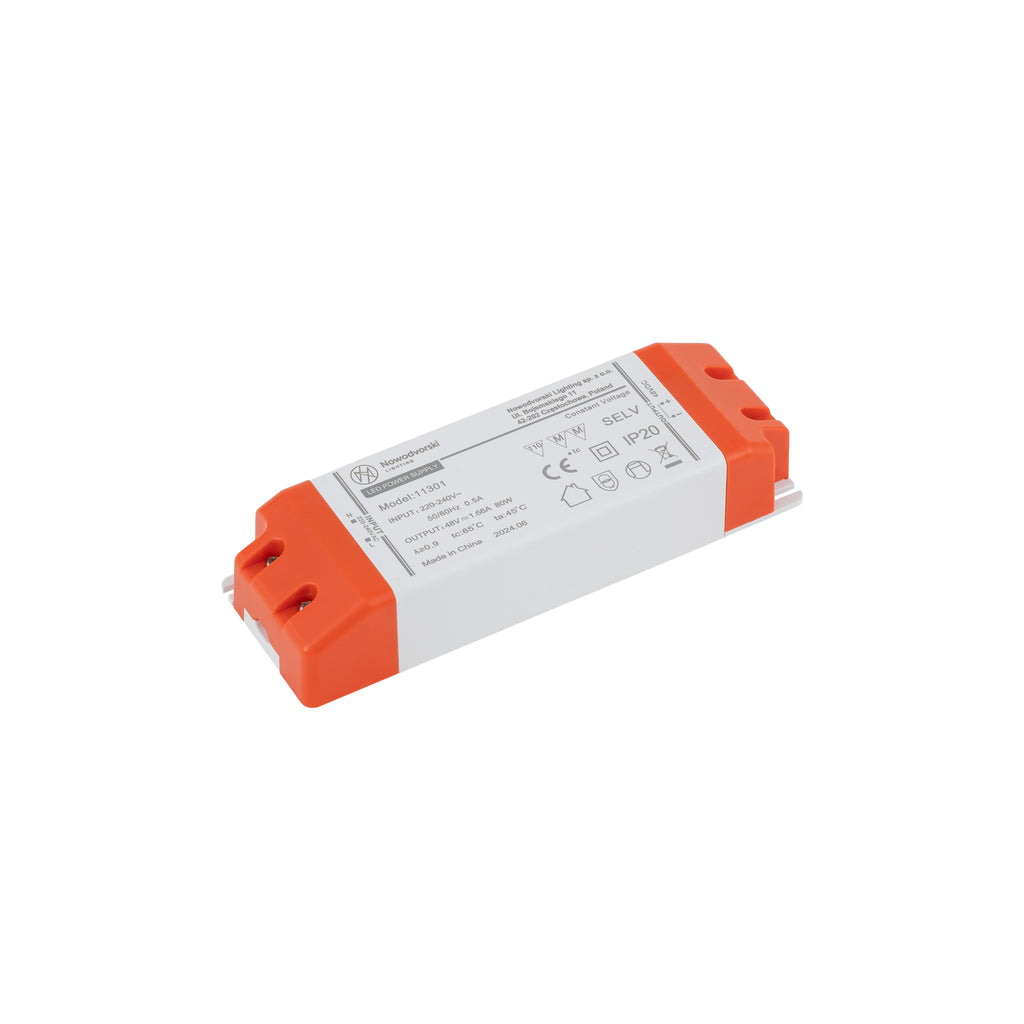 Nowodvorski System szynowy 48V DC, 80W, POWER SUPPLY 1-obwodowy niskonapięciowy 48V LVM 80W - Tworzywo sztuczne - Biały