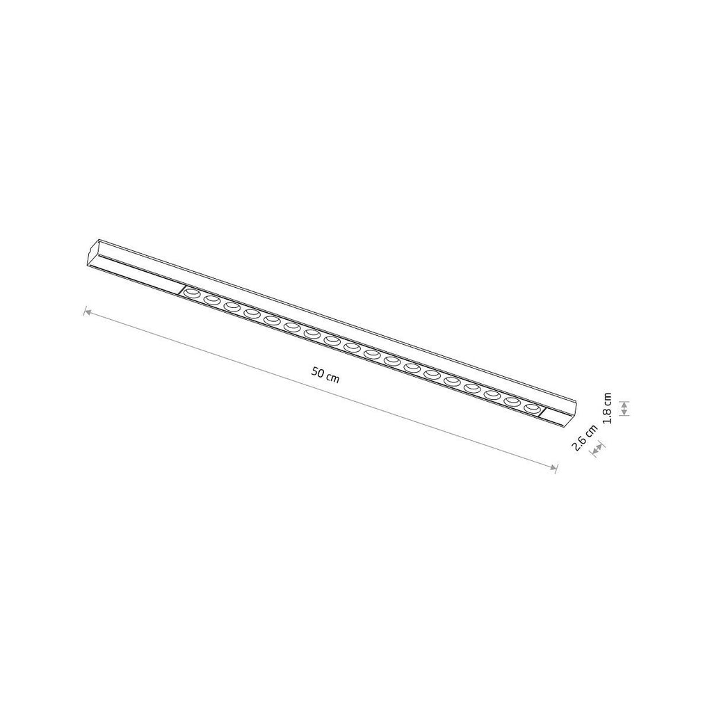 Nowodvorski System szynowy UT-LVM FOCUS LED 18W 1-obwodowy niskonapięciowy 48V UT-LVM Lampa LED 18W - Aluminium - Czarny I 11306