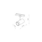 Nowodvorski System szynowy UT-LVM SPOT LED 12W 1-obwodowy niskonapięciowy 48V UT-LVM Lampa LED 12W - Aluminium - Czarny I 11316