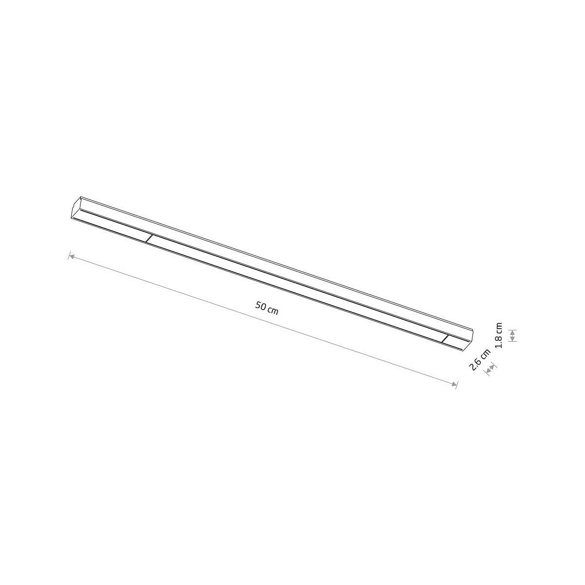 Nowodvorski System szynowy UT-LVM LINE LED 18W 1-obwodowy niskonapięciowy 48V UT-LVM Lampa LED 18W - Aluminium - Czarny II 11334