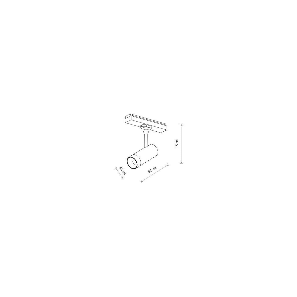Nowodvorski System szynowy UT-LVM SPOT LED 5W 1-obwodowy niskonapięciowy 48V UT-LVM Lampa LED 5W - Aluminium - Czarny II 11340