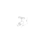 Nowodvorski System szynowy UT-LVM SPOT LED 9W 1-obwodowy niskonapięciowy 48V UT-LVM Lampa LED 9W - Aluminium - Czarny II 11341