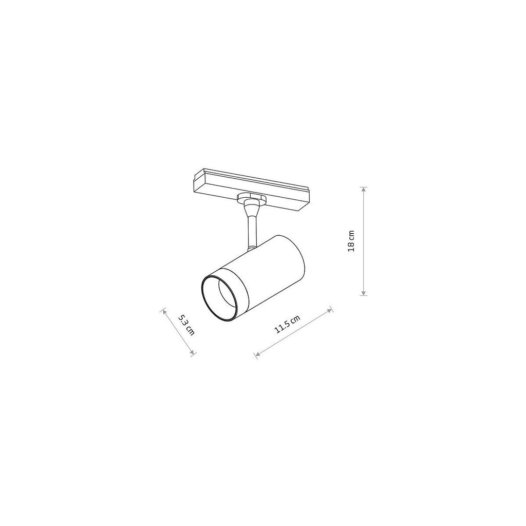 Nowodvorski System szynowy UT-LVM SPOT LED 12W 1-obwodowy niskonapięciowy 48V UT-LVM Lampa LED 12W - Aluminium - Czarny II 11342