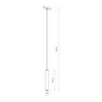 Nowodvorski System szynowy UT-LVM ROLLER LED 10W 1-obwodowy niskonapięciowy 48V UT-LVM Lampa LED 10W - Aluminium - Czarny II 11343