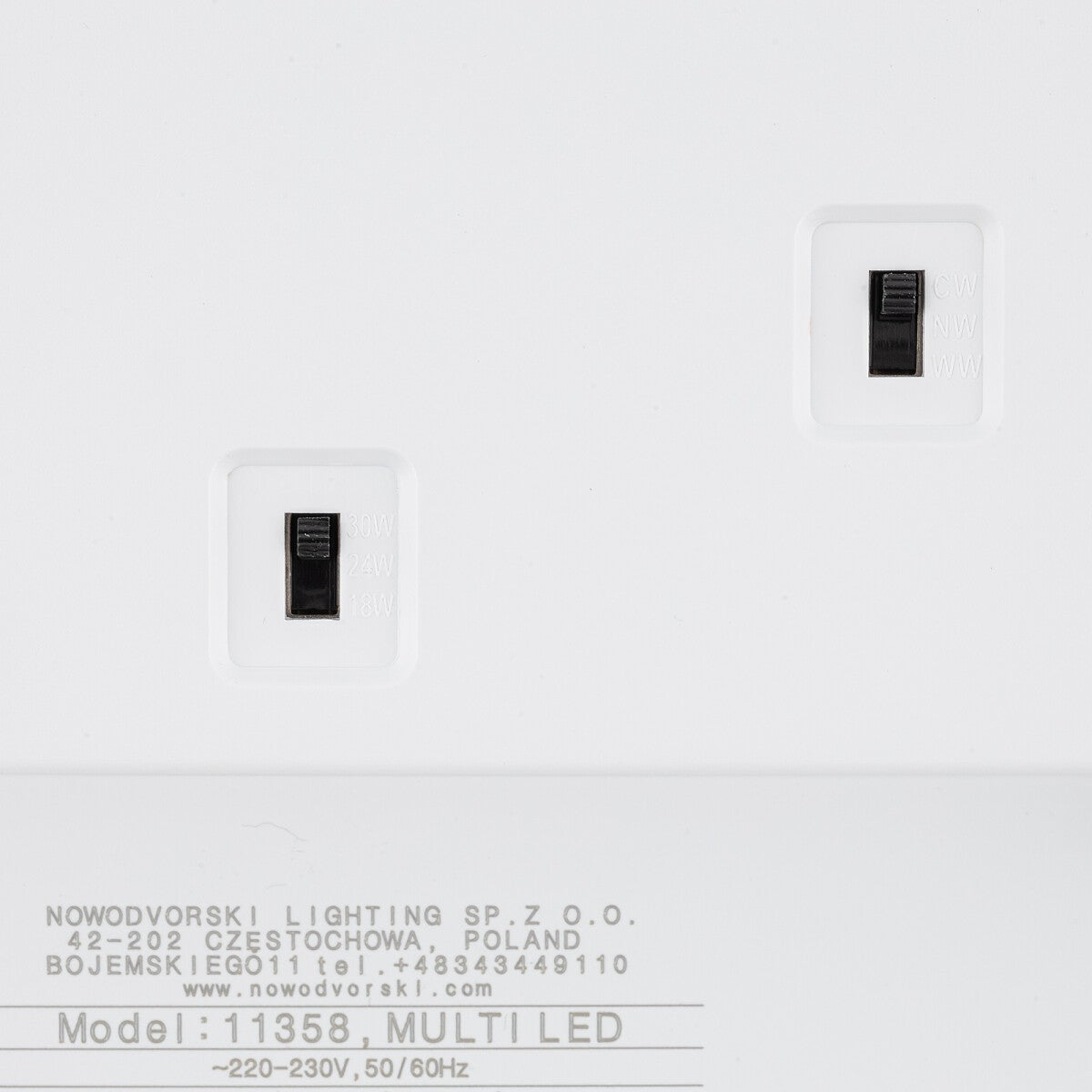 Nowodvorski Plafon MULTI LED 18W/24W/30W 50/60Hz - Tworzywo sztuczne - Biały 11358