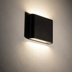 Nowodvorski Lampa ścienna natynkowa SEMI LED S 2x3W 50/60Hz IP54 - Aluminium lakierowane - Czarny 11363