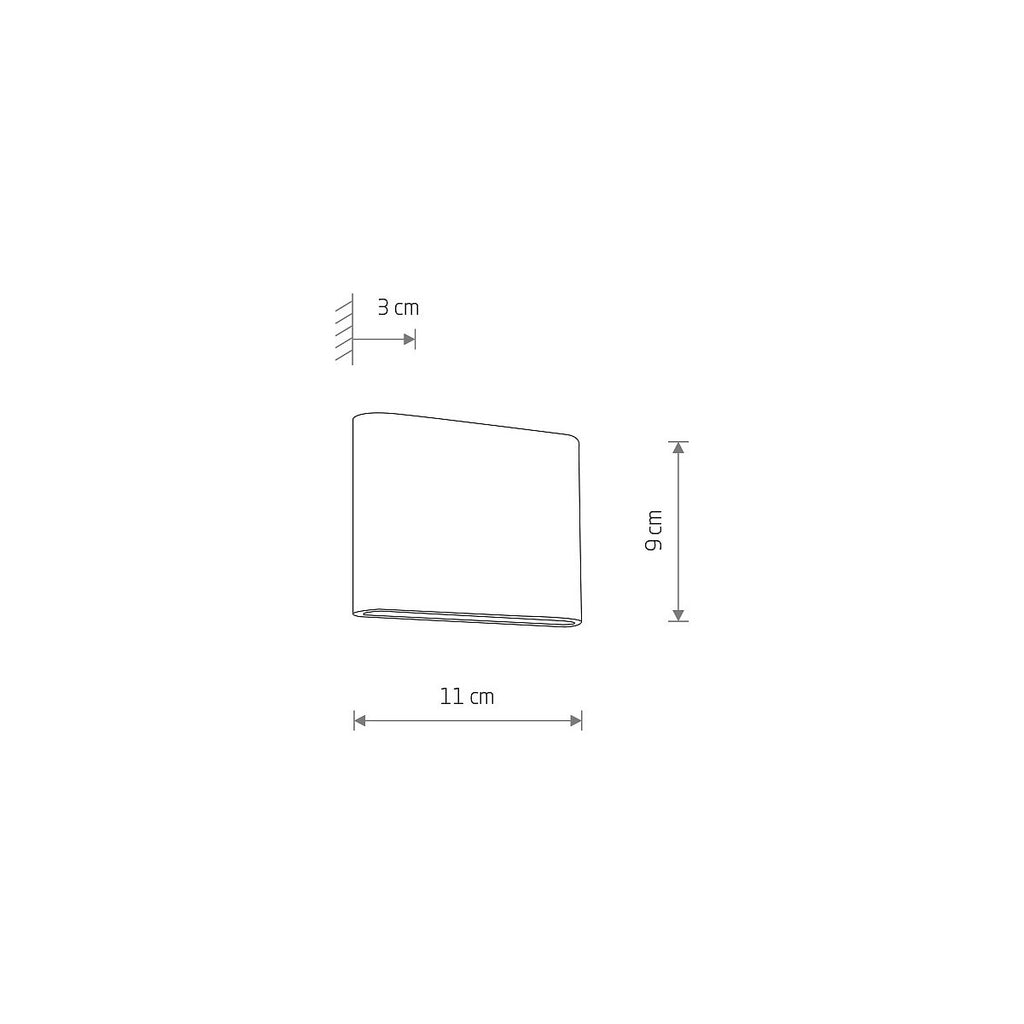 Nowodvorski Lampa ścienna natynkowa SEMI LED S 2x3W 50/60Hz IP54 - Aluminium lakierowane - Czarny 11363