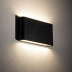 Nowodvorski Lampa ścienna natynkowa SEMI LED M 2x5W 50/60Hz IP54 - Aluminium lakierowane - Czarny 11364