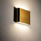 Nowodvorski Lampa ścienna natynkowa SEMI LED S 2x3W 50/60Hz IP54 - Aluminium lakierowane - Miedziany 11365