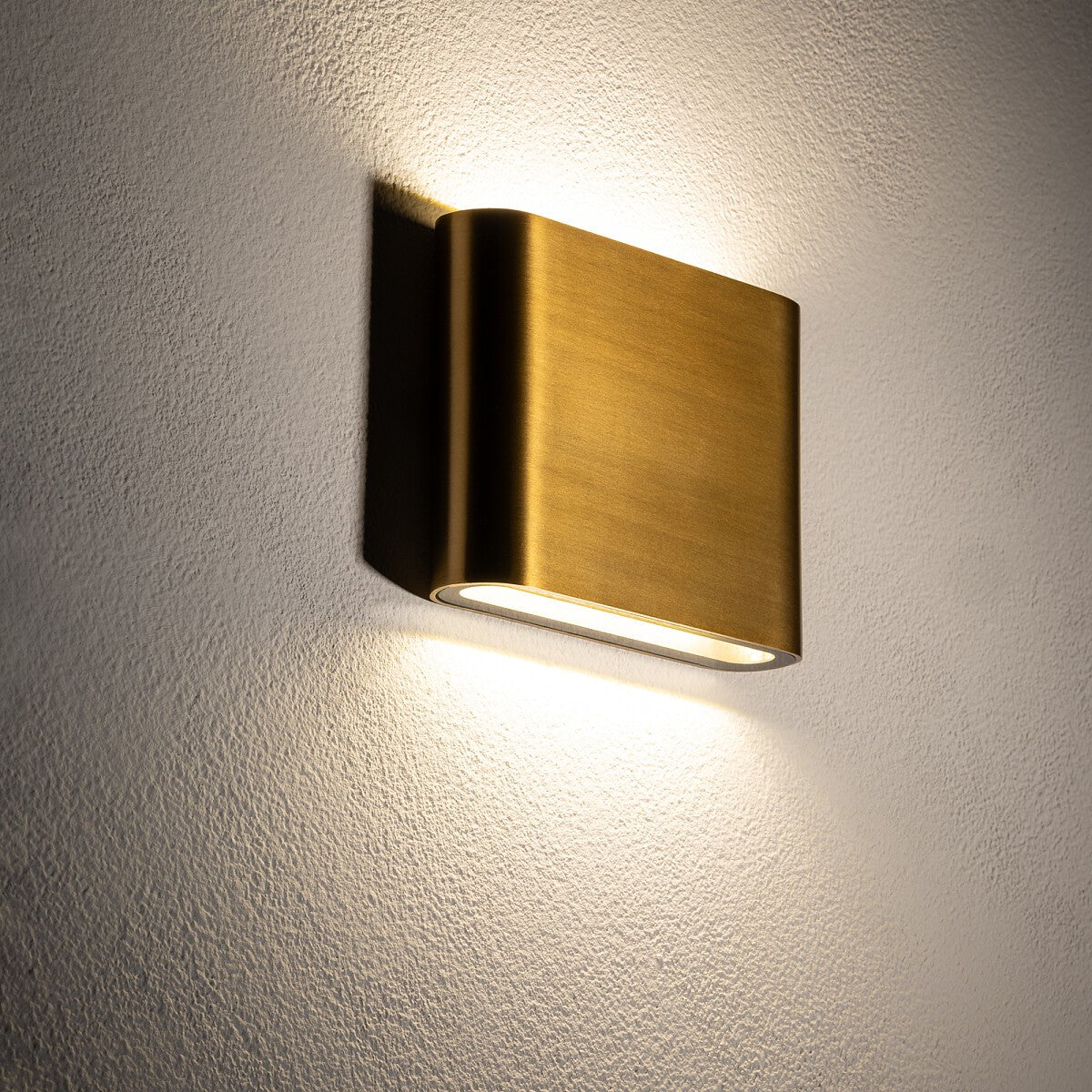 Nowodvorski Lampa ścienna natynkowa SEMI LED S 2x3W 50/60Hz IP54 - Aluminium lakierowane - Miedziany 11365 - lampa włączona