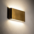 Nowodvorski Lampa ścienna natynkowa SEMI LED M 2x5W 50/60Hz IP54 - Aluminium lakierowane - Miedziany 11366