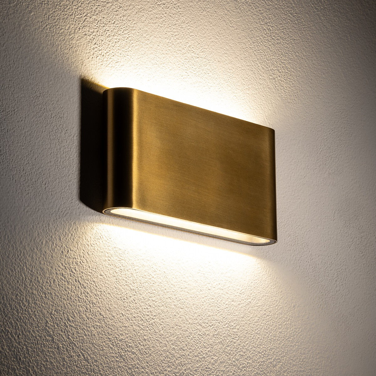 Nowodvorski Lampa ścienna natynkowa SEMI LED M 2x5W 50/60Hz IP54 - Aluminium lakierowane - Miedziany 11366 - lampa włączona