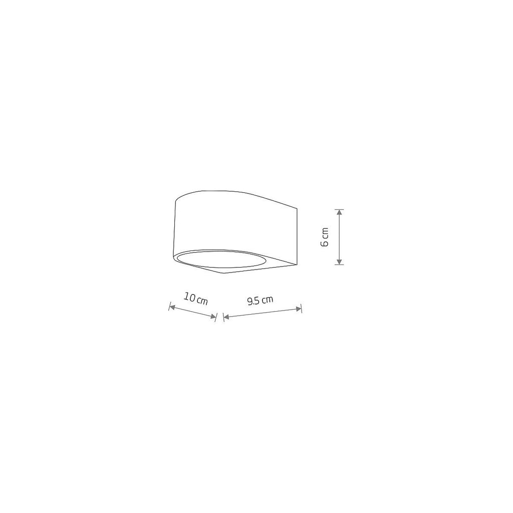 Nowodvorski Lampa ścienna natynkowa NEL LED 5W 50/60Hz IP54 - Aluminium lakierowane - Czarny 11368