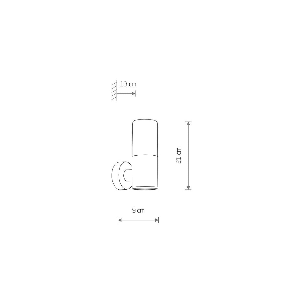 Nowodvorski Lampa ścienna natynkowa IDA 10W LED 50/60Hz IP44 - Aluminium lakierowane - Czarny I 11371