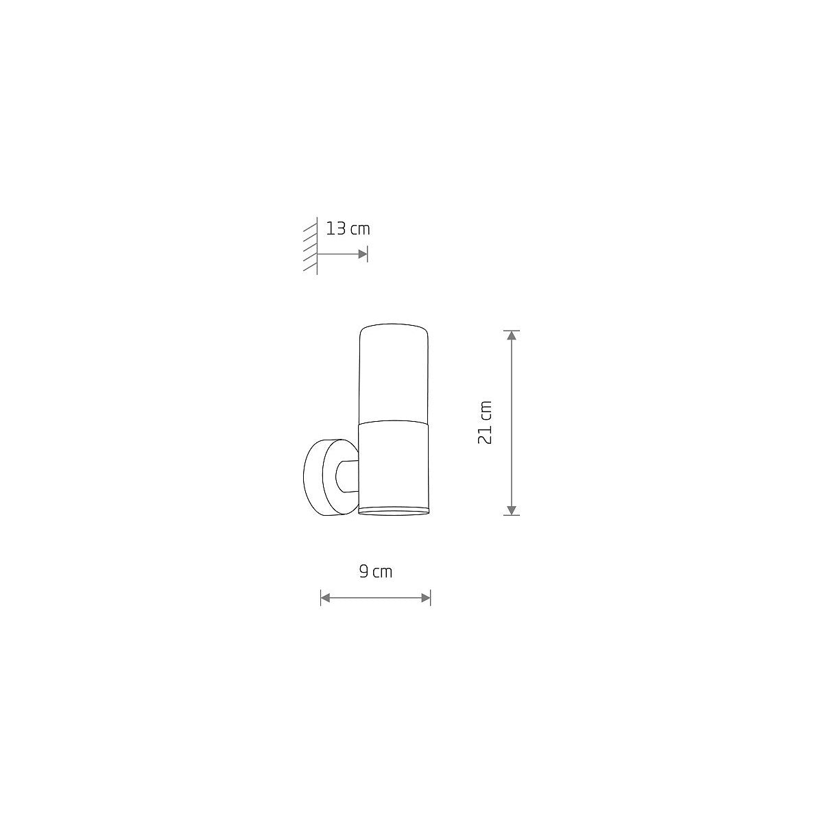 Nowodvorski Lampa ścienna natynkowa IDA 10W LED 50/60Hz IP44 - Aluminium lakierowane - Czarny I 11371