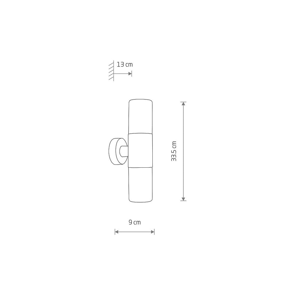Nowodvorski Lampa ścienna natynkowa IDA 10W LED 50/60Hz IP44 - Aluminium lakierowane - Czarny II 11372
