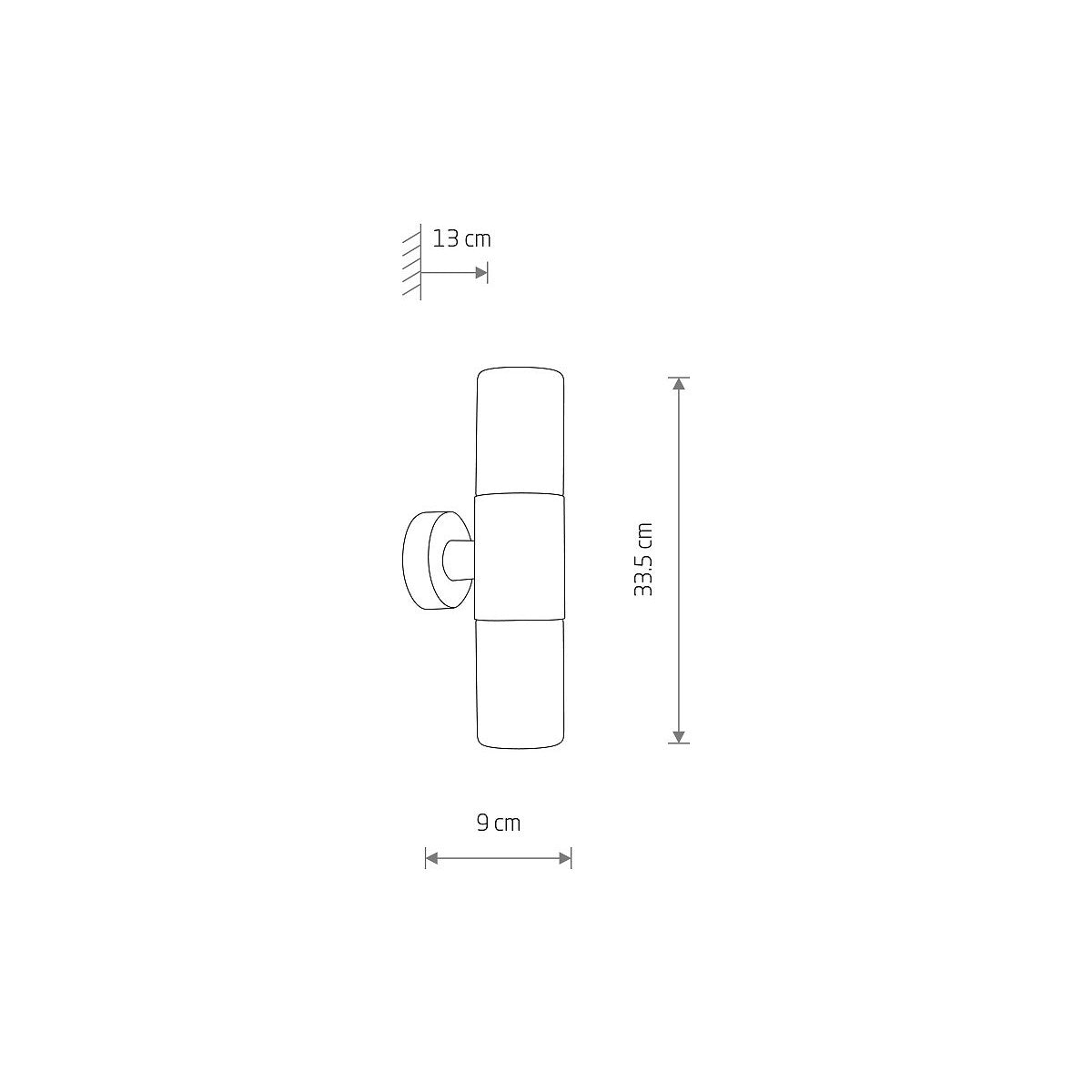 Nowodvorski Lampa ścienna natynkowa IDA 10W LED 50/60Hz IP44 - Aluminium lakierowane - Czarny II 11372