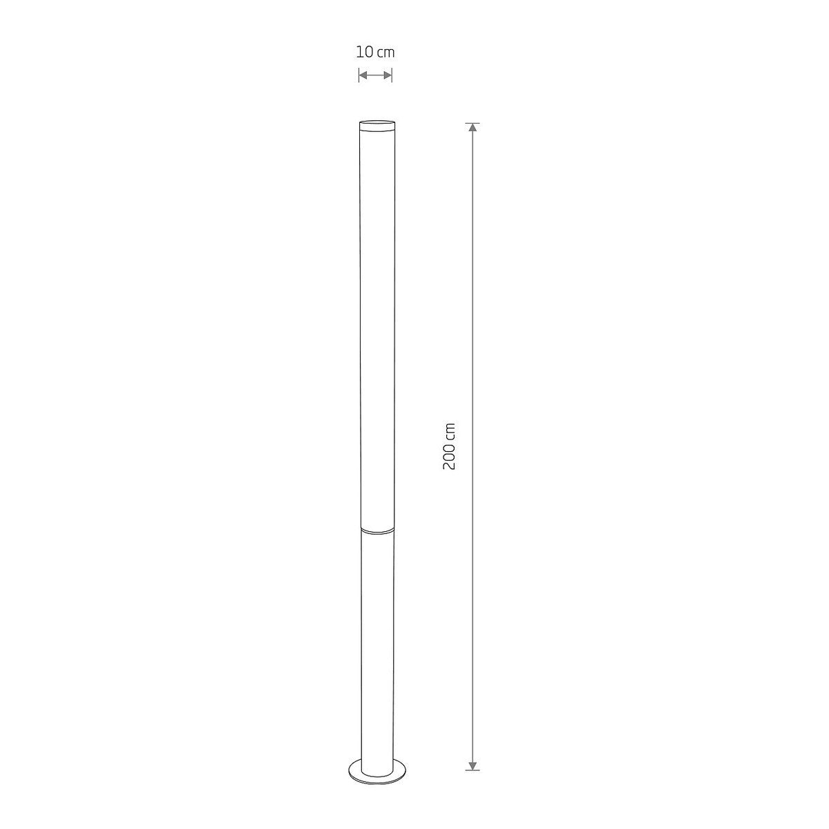 Nowodvorski Lampa stojąca MIA LED L 100W 50/60Hz IP54 - Aluminium lakierowane - Czarny 11375