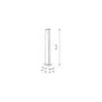 Nowodvorski Lampa stojąca SLIT LED 12W 50/60Hz IP54 - Aluminium lakierowane - Czarny 11376