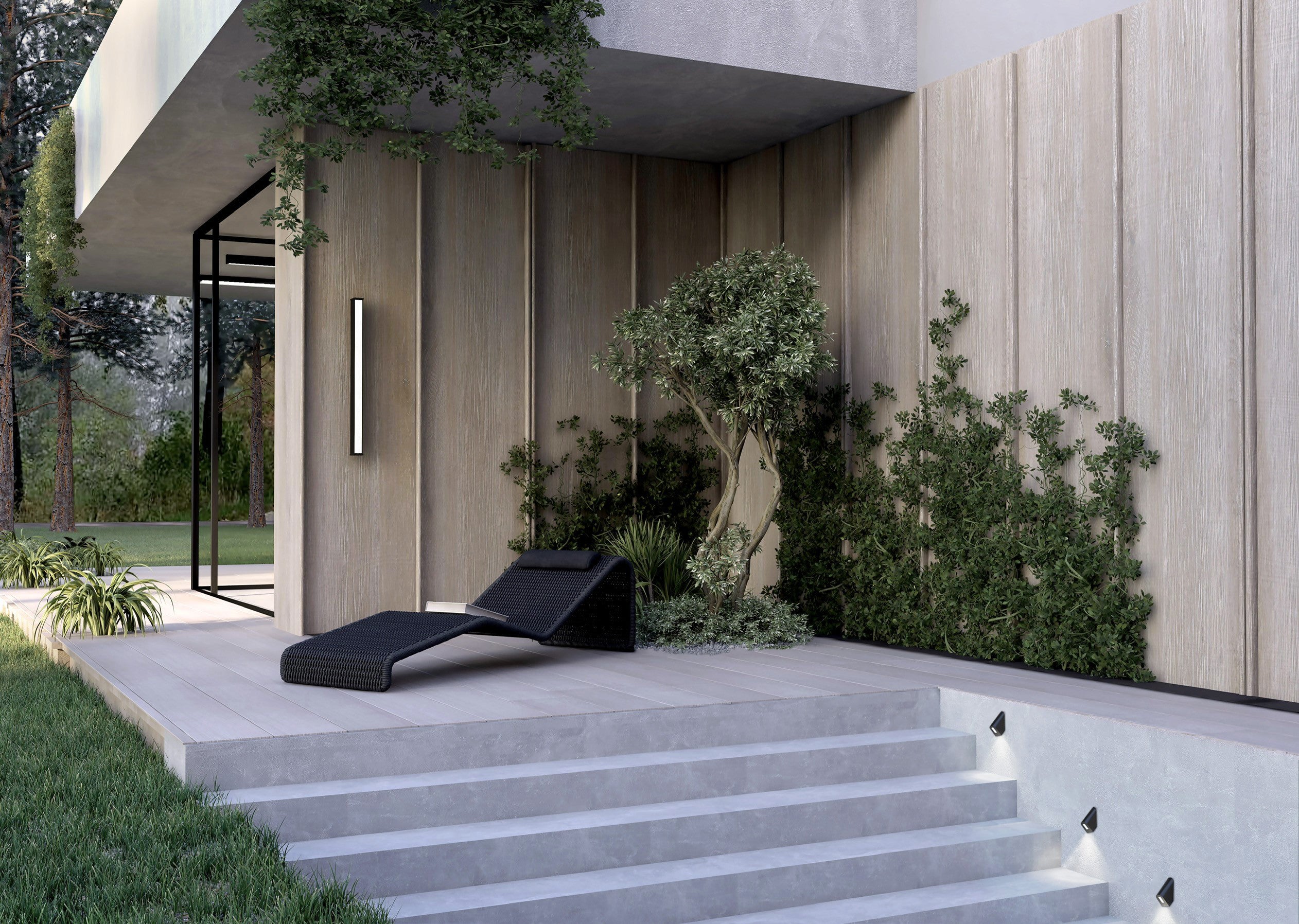 Nowodvorski Lampa ścienna natynkowa CLINE LED 3W 50/60Hz IP54 - Aluminium lakierowane - Czarny