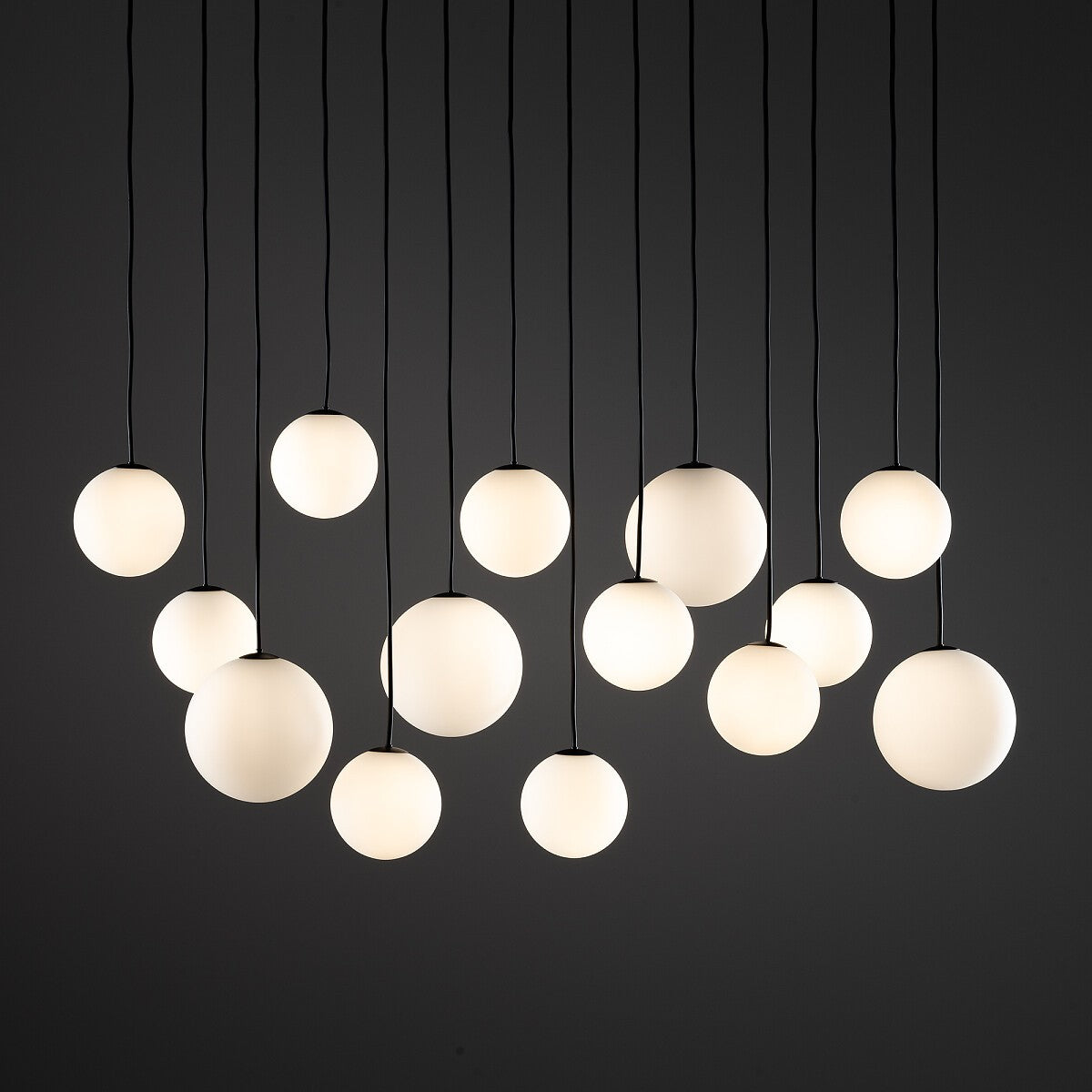 Nowodvorski Lampa wisząca SNOWBALL 12W only LED 50/60Hz - Stal lakierowana - Czarny 11408 - lampa włączona