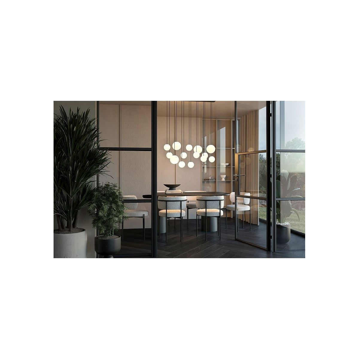 Nowodvorski Lampa wisząca SNOWBALL 12W only LED 50/60Hz - Stal lakierowana - Czarny 11408