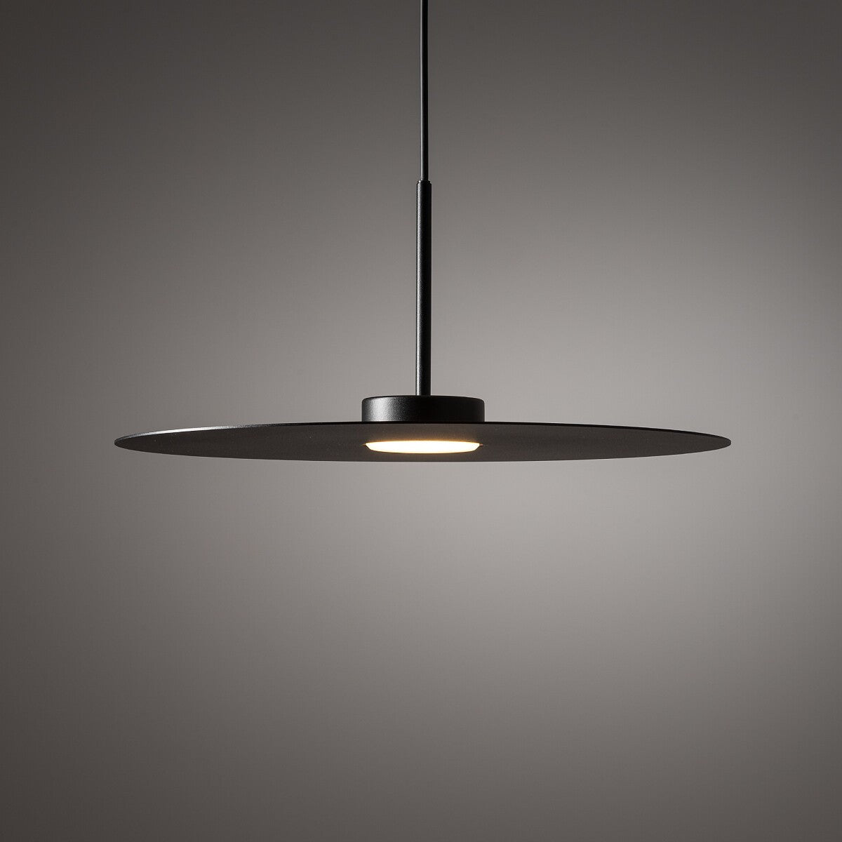 Nowodvorski Lampa wisząca SIMONE 12W only LED 50/60Hz - Stal lakierowana - Czarny 11410 - lampa włączona