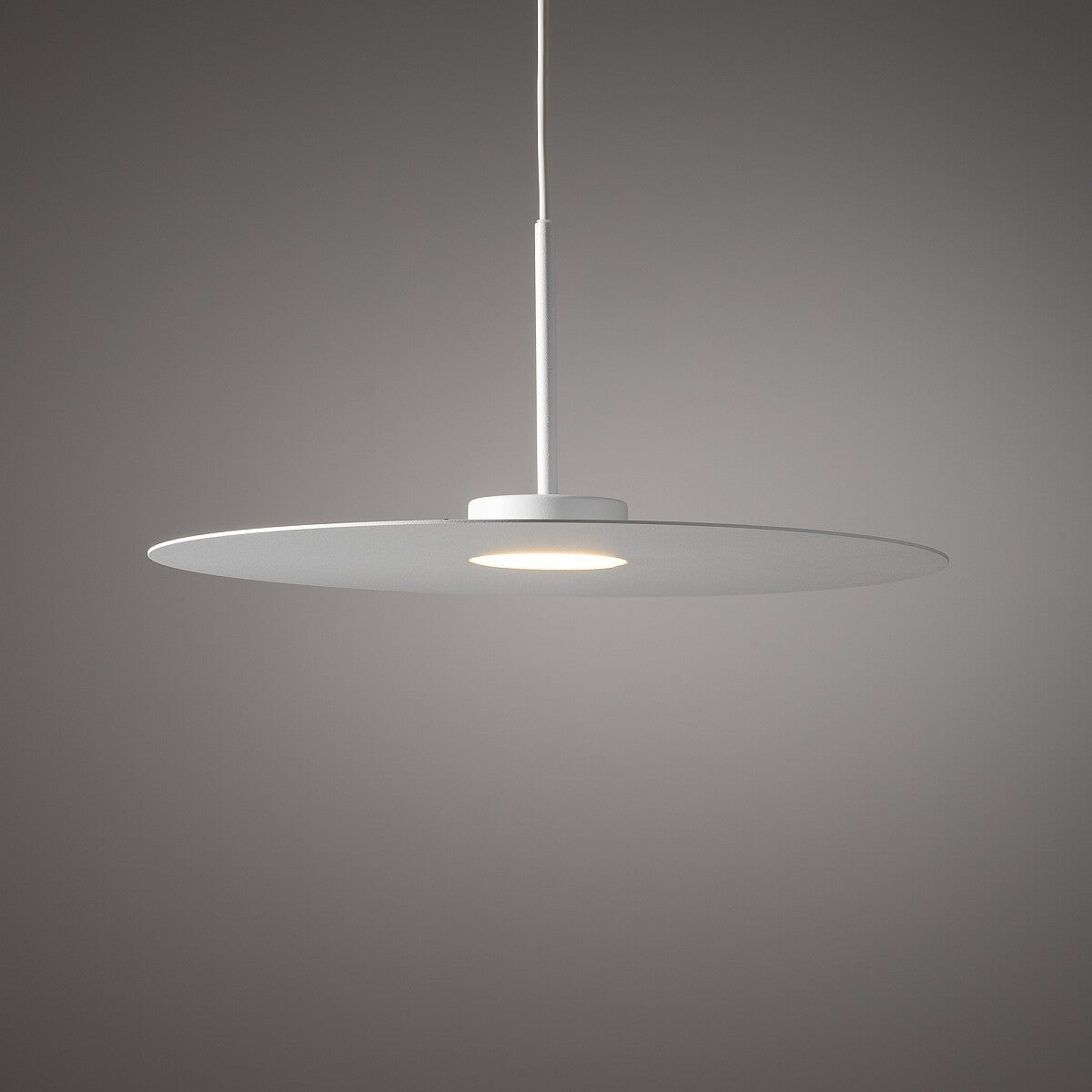 Nowodvorski Lampa wisząca SIMONE 12W only LED 50/60Hz - Stal lakierowana - Biały 11411 - lampa włączona