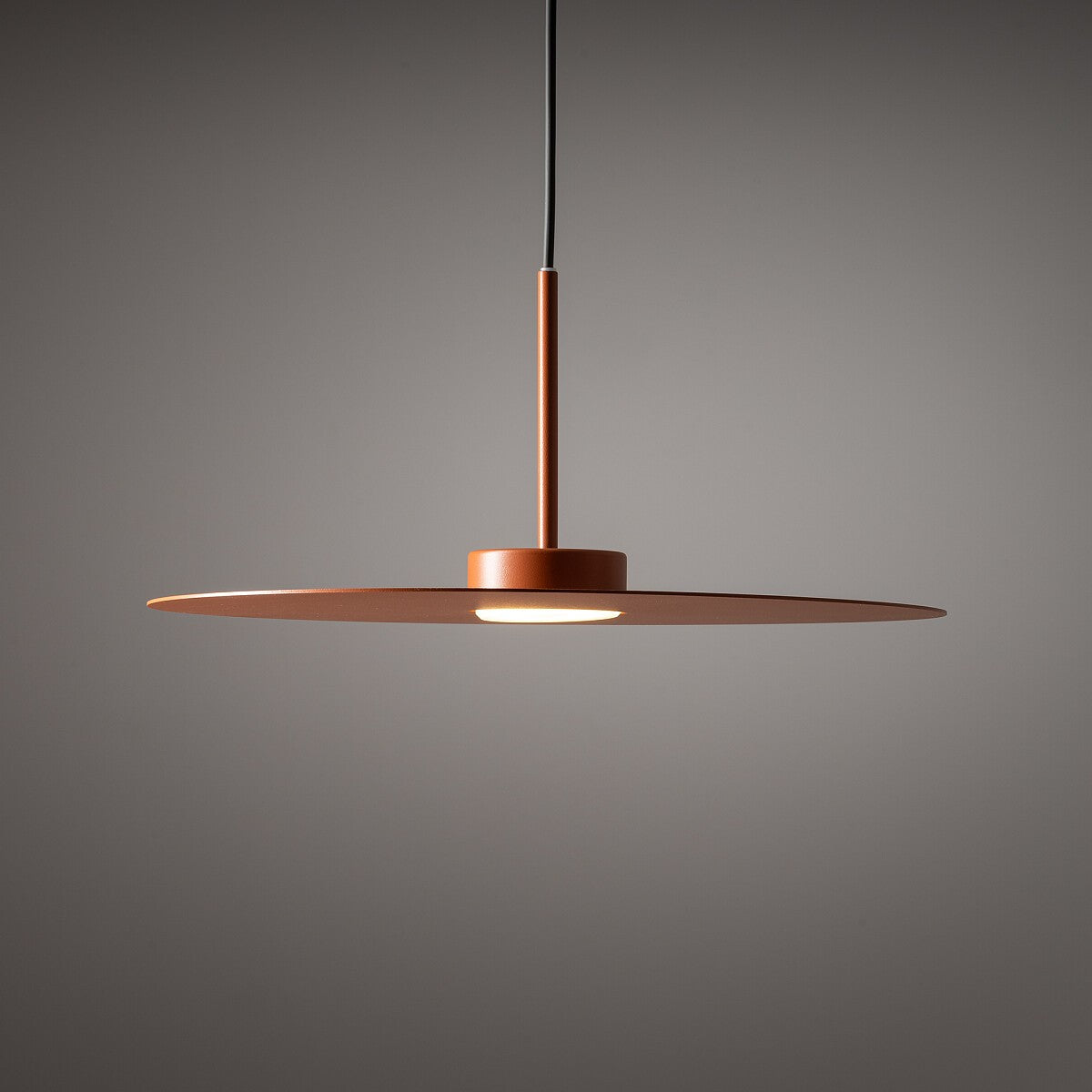 Nowodvorski Lampa wisząca SIMONE 12W only LED 50/60Hz - Stal lakierowana - Terracotta 11412 - lampa włączona