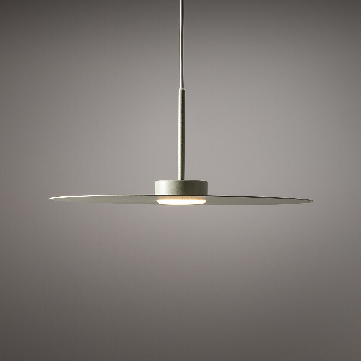 Nowodvorski Lampa wisząca SIMONE 12W only LED 50/60Hz - Stal lakierowana - Sage green 11413 - lampa włączona