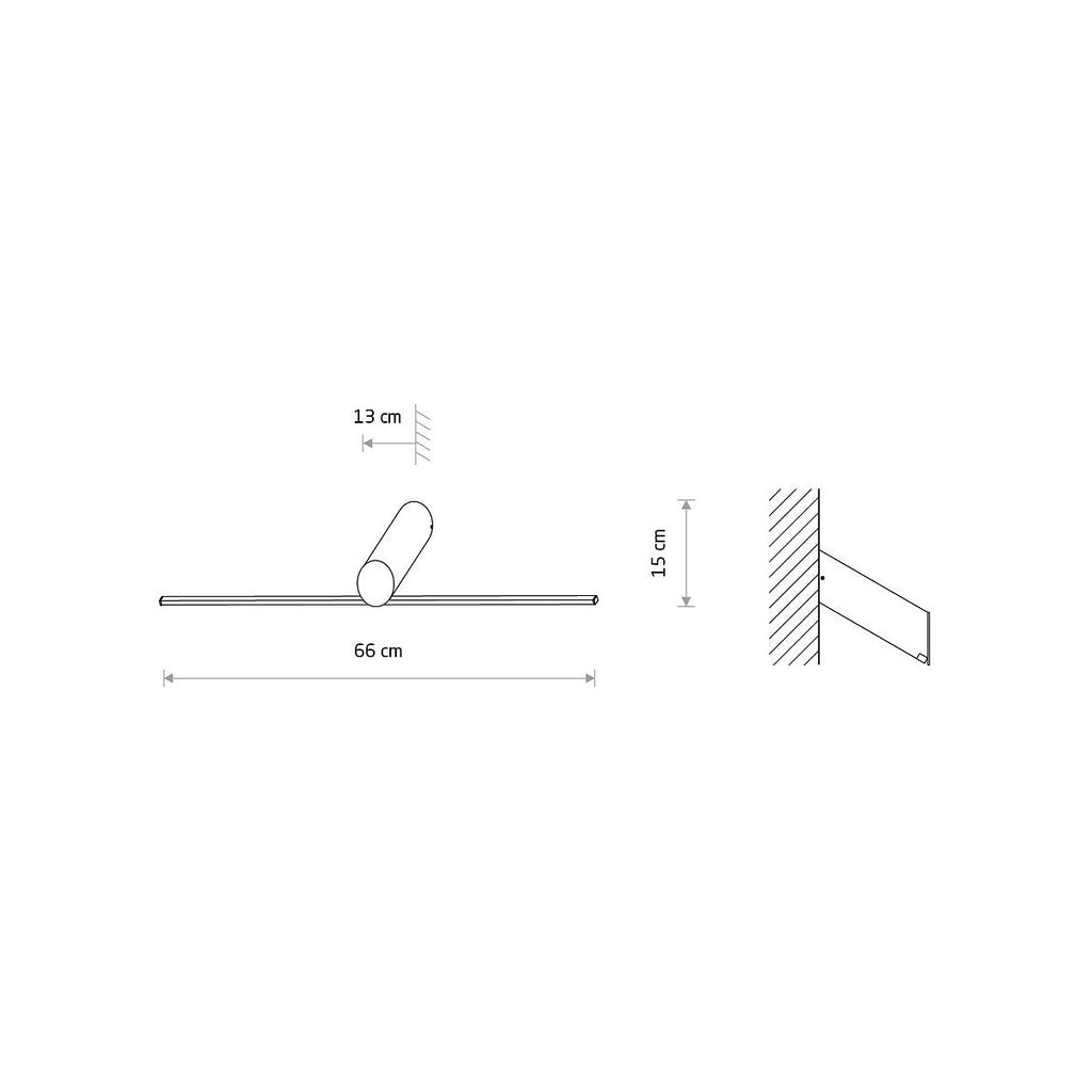 Nowodvorski Kinkiet SLASH LED 10W 50/60Hz - Aluminium lakierowane - Czarny 11431
