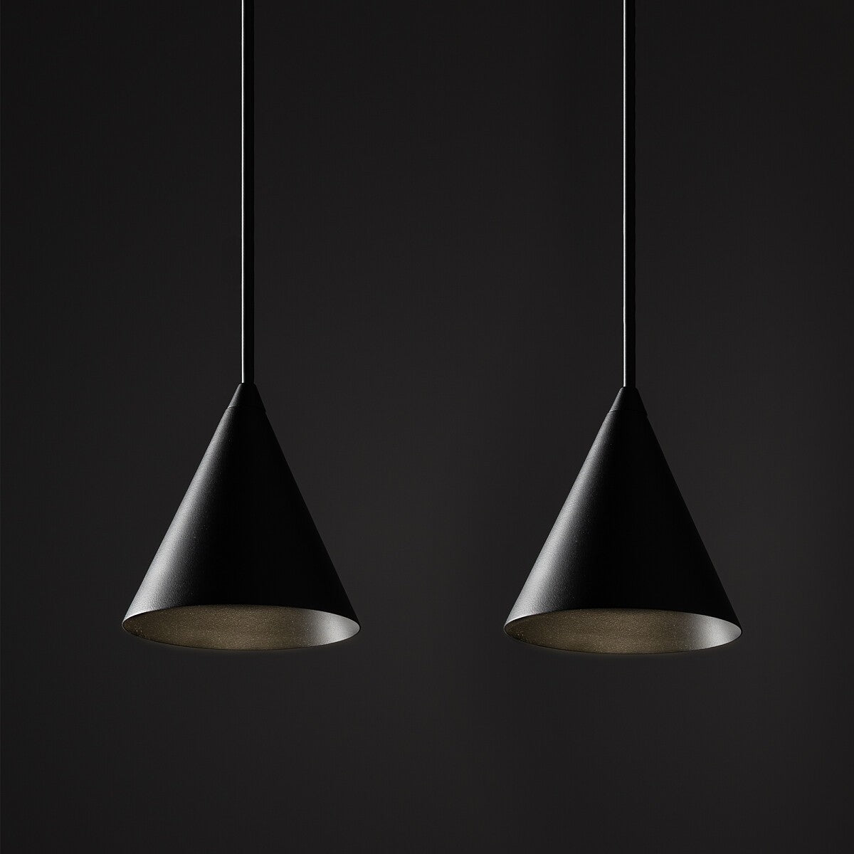 Nowodvorski Lampa przysufitowa FOURTY 10W only LED 50/60Hz - Aluminium lakierowane - Czarny 11448 - lampa włączona