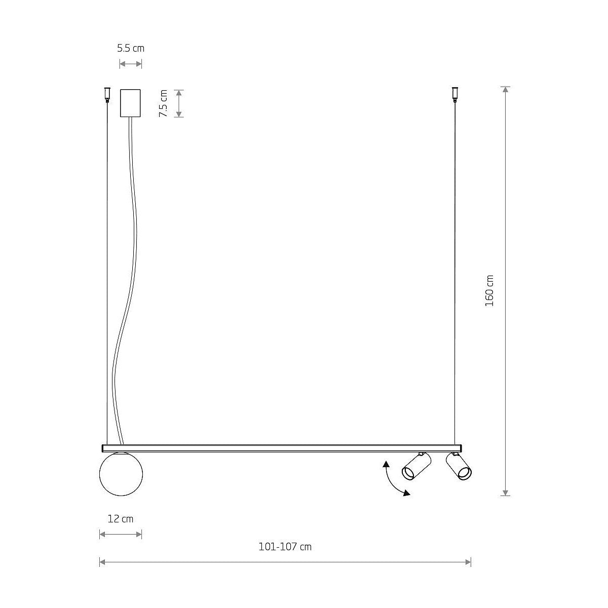 Nowodvorski Lampa wisząca FOURTY 10W only LED 50/60Hz - Aluminium lakierowane - Silk gray 11450