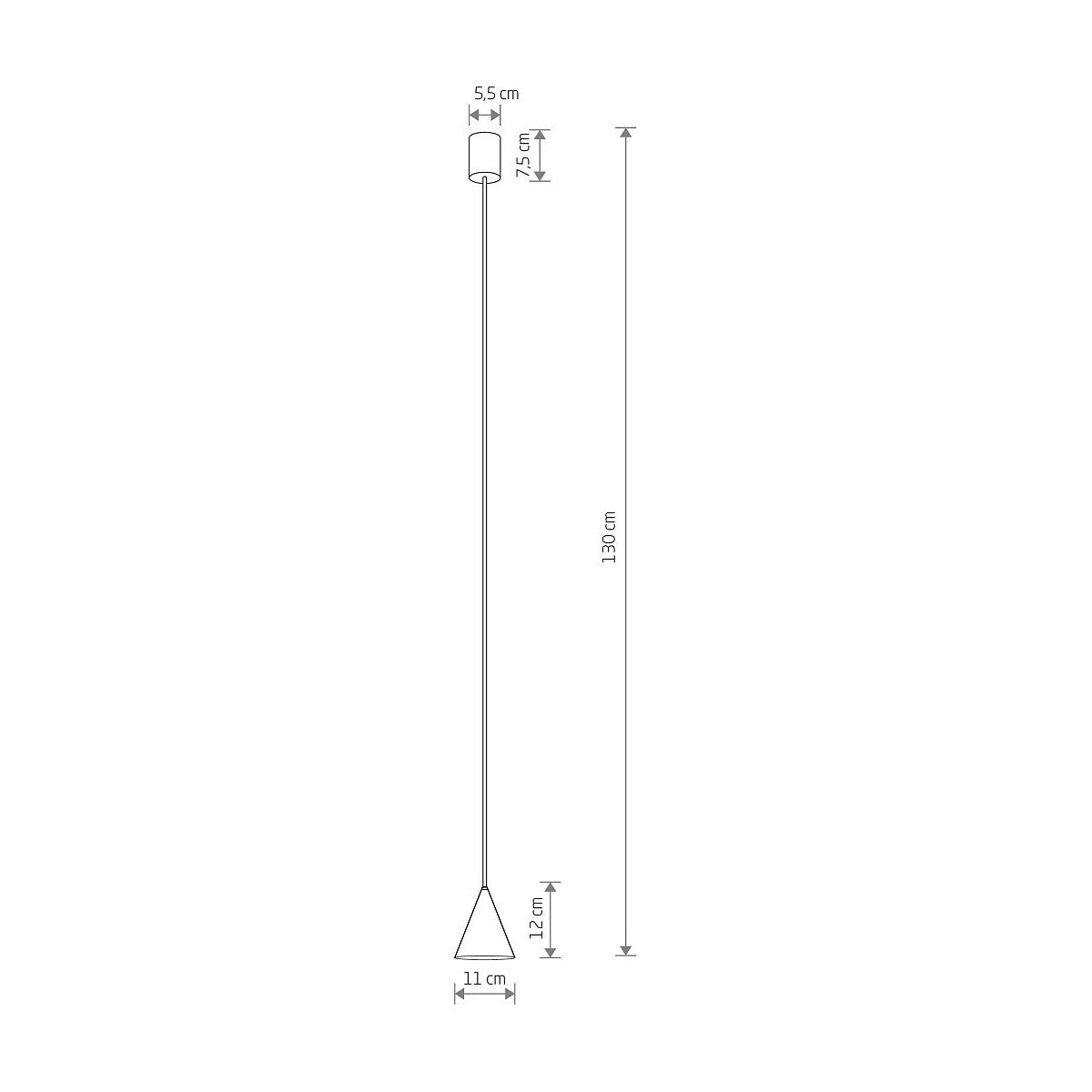 Nowodvorski Lampa wisząca ZENITH XS 10W only LED 50/60Hz - Stal lakierowana - Silk gray 11455