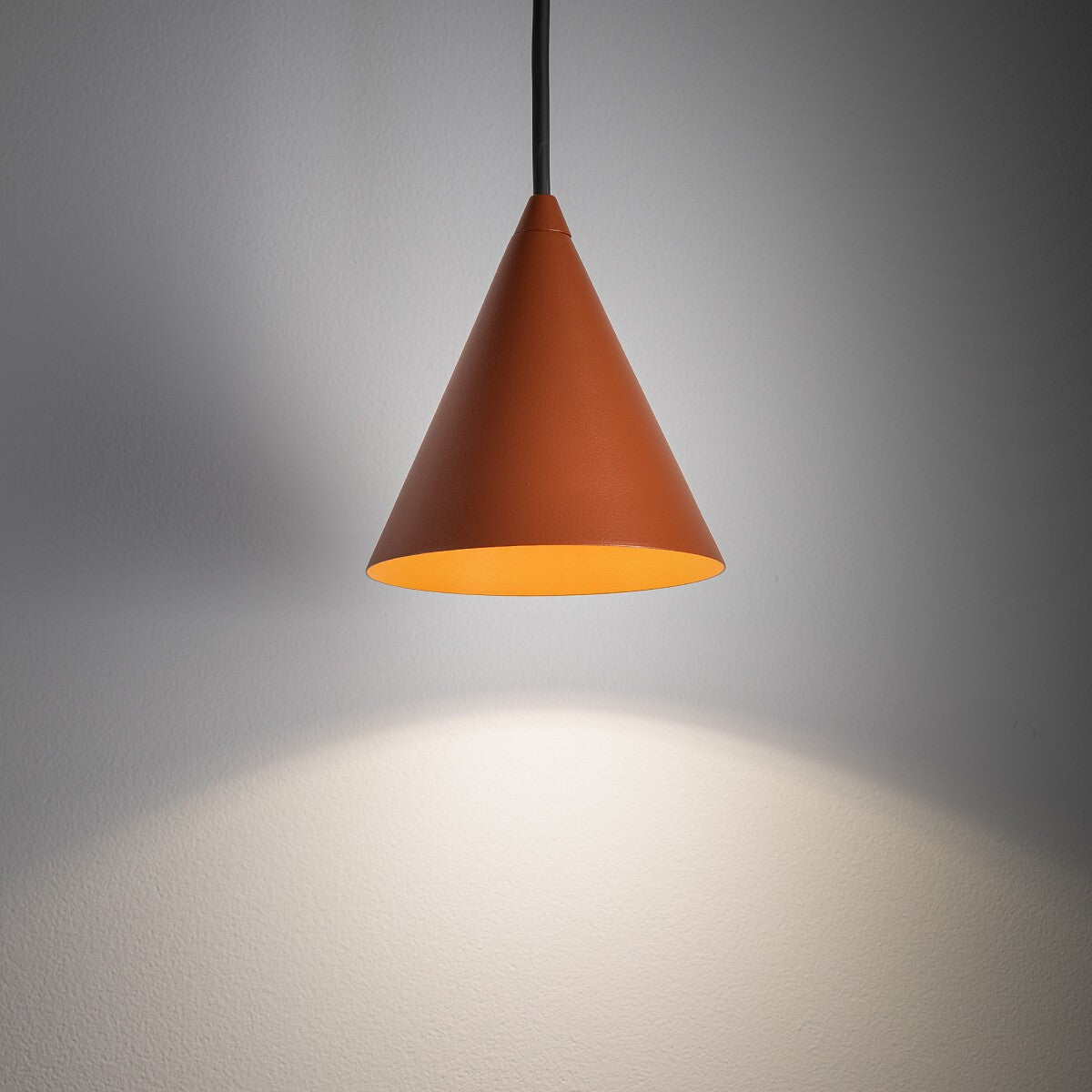 Nowodvorski Lampa wisząca ZENITH XS 10W only LED 50/60Hz - Stal lakierowana - Terracotta 11456 - lampa włączona