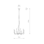 Nowodvorski Żyrandol ORTO 10W only LED 50/60Hz - Stal lakierowana - Czarny 11460