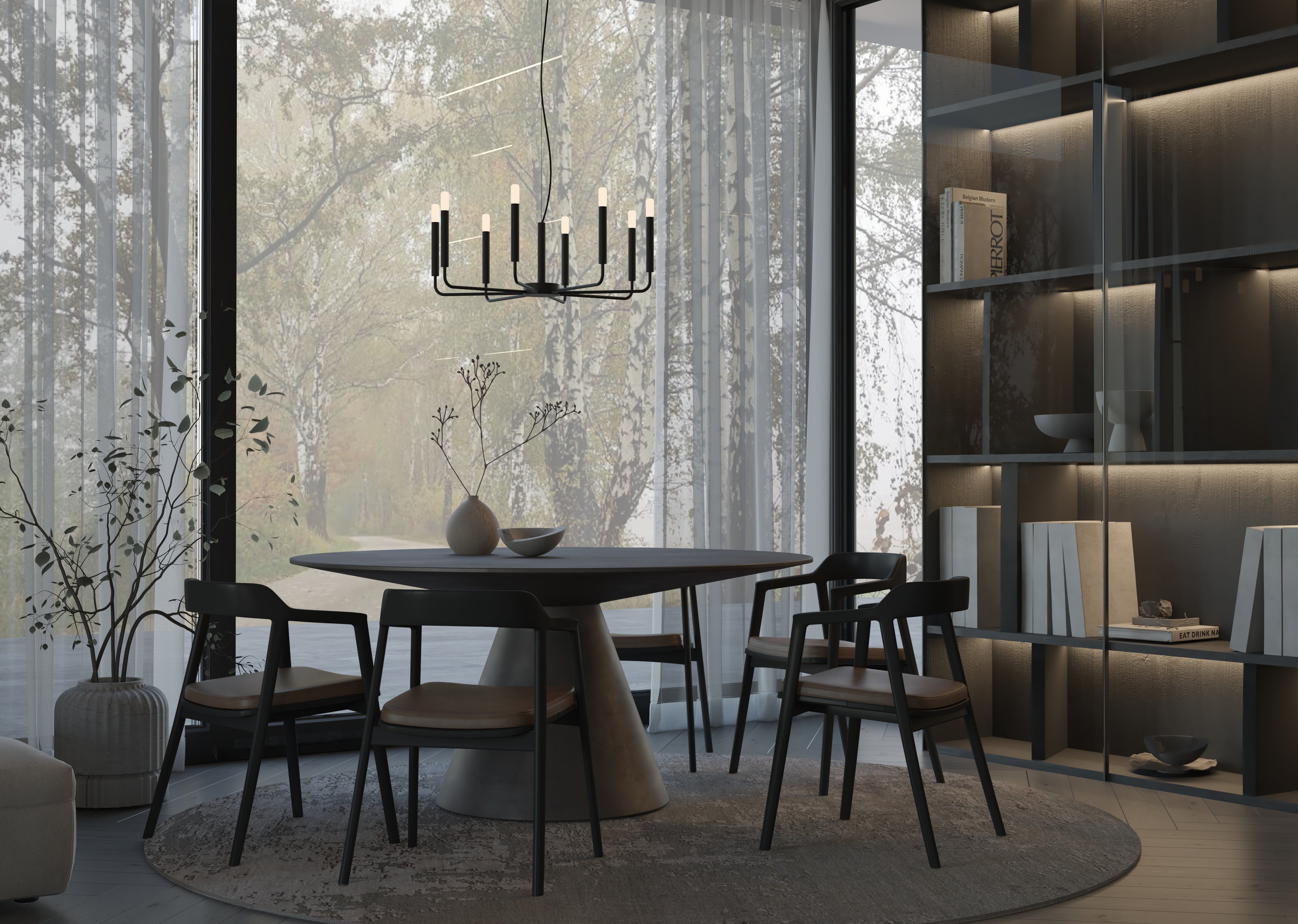 Nowodvorski Żyrandol ORTO 10W only LED 50/60Hz - Stal lakierowana - Czarny