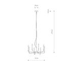 Nowodvorski Żyrandol ORTO 10W only LED 50/60Hz - Stal lakierowana - Czarny 11460
