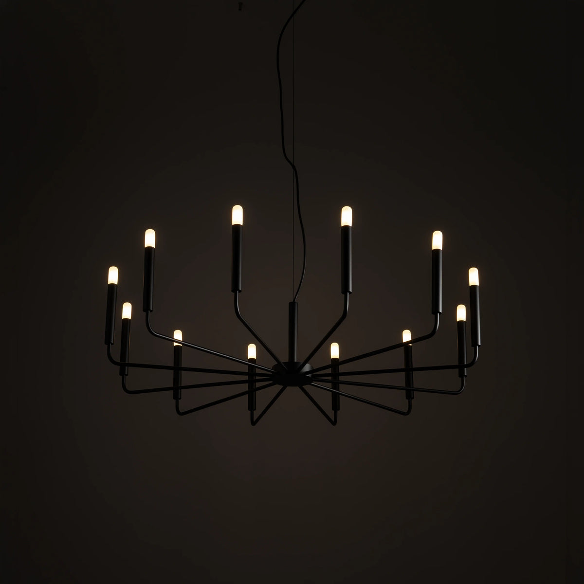 Nowodvorski Żyrandol ORTO B 10W only LED 50/60Hz - Stal lakierowana - Czarny 11464