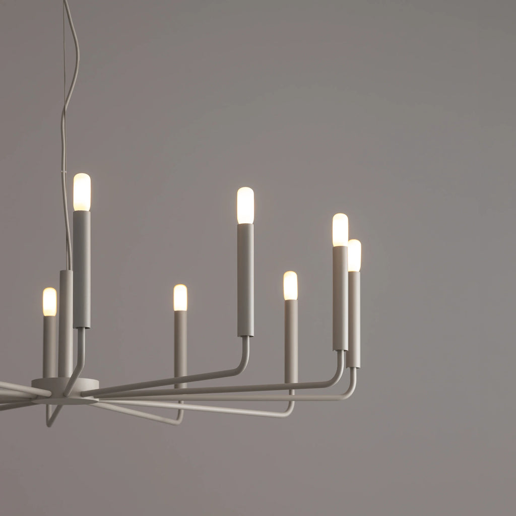 Nowodvorski Żyrandol ORTO B 10W only LED 50/60Hz - Stal lakierowana - Silk gray 11465