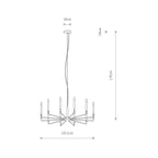 Nowodvorski Żyrandol ORTO B 10W only LED 50/60Hz - Stal lakierowana - Silk gray 11465