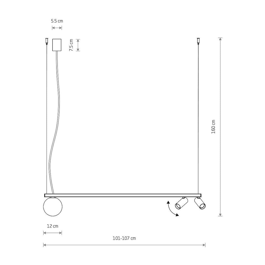 Nowodvorski Lampa wisząca FOURTY 10W only LED 50/60Hz - Aluminium lakierowane - Umbra gray 11471