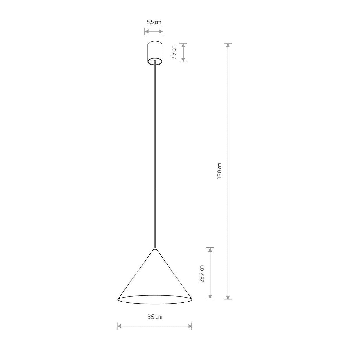 Nowodvorski Lampa wisząca ZENITH M 20W only LED 50/60Hz - Stal lakierowana - Terracotta 11486