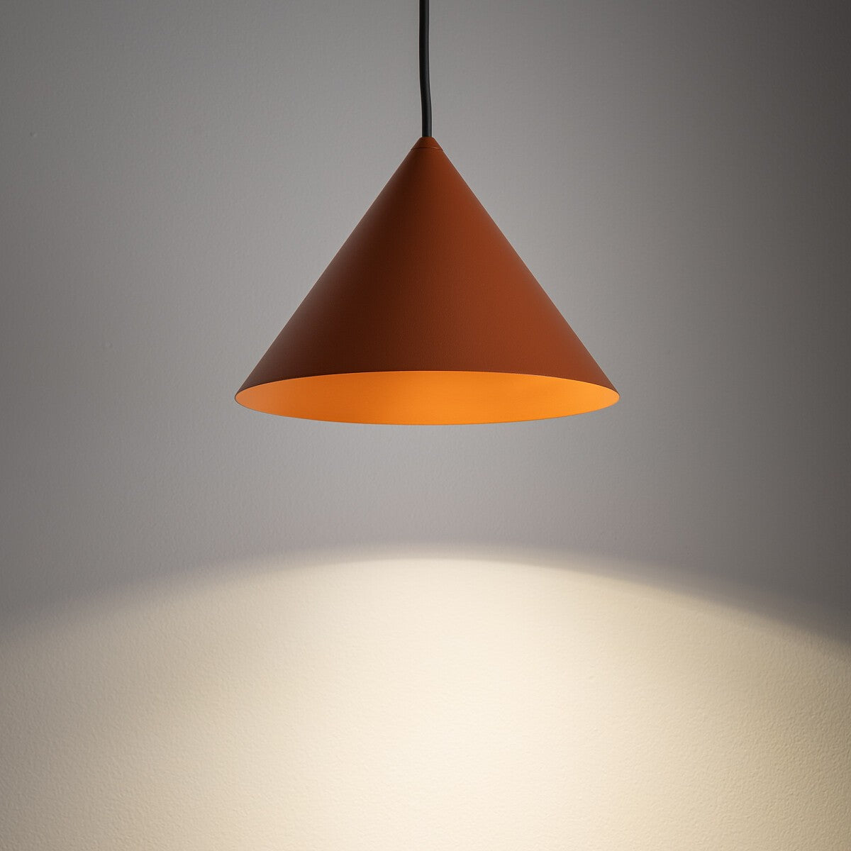 Nowodvorski Lampa wisząca ZENITH S 20W only LED 50/60Hz - Stal lakierowana - Terracotta 11490 - lampa włączona
