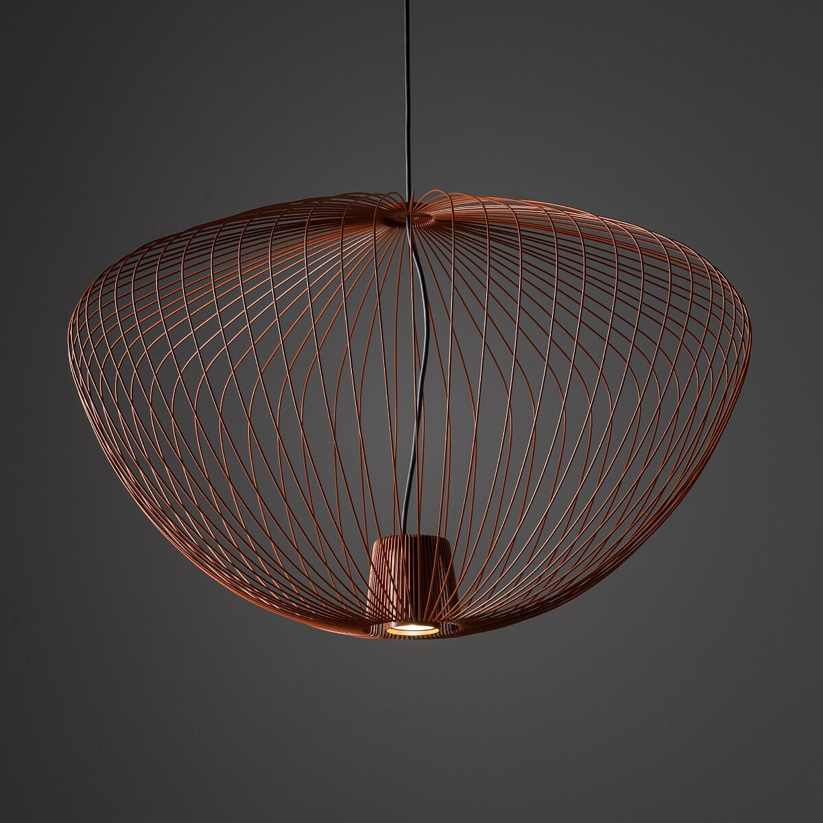Nowodvorski Lampa wisząca PUMPKIN L 10W only LED 50/60Hz - Stal lakierowana - Terracotta 11494 - lampa włączona