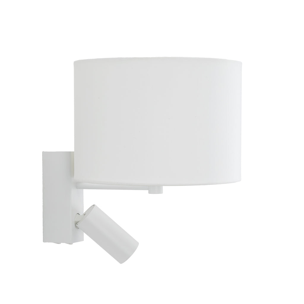 Nowodvorski Kinkiet regulowany z włącznikiem LUSSO 10W only LED, 10W only LED 220-230 50/60 - Tkanina - Biały 11520