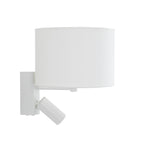 Nowodvorski Kinkiet regulowany z włącznikiem LUSSO 10W only LED, 10W only LED 220-230 50/60 - Tkanina - Biały 11520