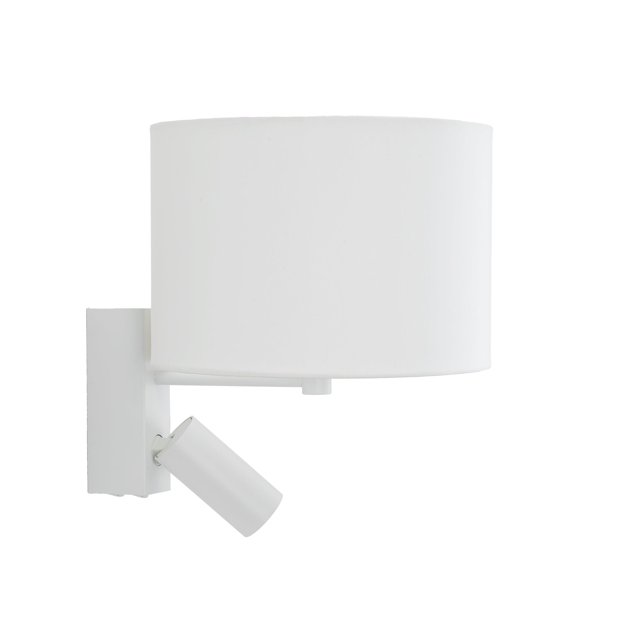 Nowodvorski Kinkiet regulowany z włącznikiem LUSSO 10W only LED, 10W only LED 220-230 50/60 - Tkanina - Biały 11520