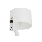Nowodvorski Kinkiet regulowany z włącznikiem LUSSO 10W only LED, 10W only LED 220-230 50/60 - Tkanina - Biały 11520